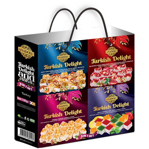 LOKUM VE HELVA SET 8’Lİ ÇANTA 100 g x 8